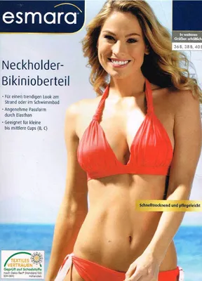 Produktbild von Esmara Neckholder Nackenverschluss BH Bikinioberteil Schnelltrocknend Rosa/Pink 42 C