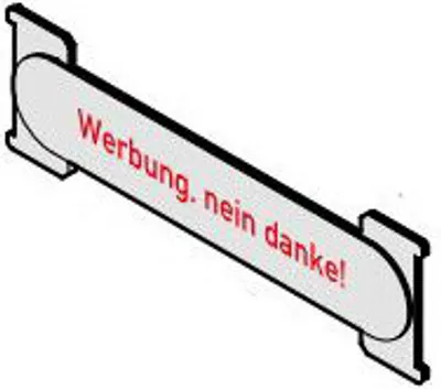 Produktbild von RENZ Namensschild RSA1 "Werbung, nein danke!" 97-9-90384