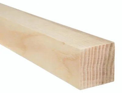 Obrázek produktu pro Čtvercové dřevo - Jasanové dřevo - 4 x 4 x 100 cm - Ostré hrany - Na zábradlí, schody, nábytek - Dřevěné sloupky