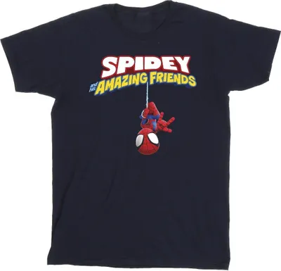 Produktbild von Marvel - "Hanging Upside Down" T-Shirt für Herren BI45516 (5XL) (Marineblau)