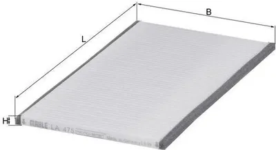 Produktbild von MAHLE Innenraumfilter LA 475 Pollenfilter für TOYOTA iQ (J1)
