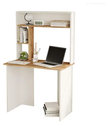 Produktbild von Nicotera - Schreibtisch, 90x52x149h cm Eiche, 3 Regale