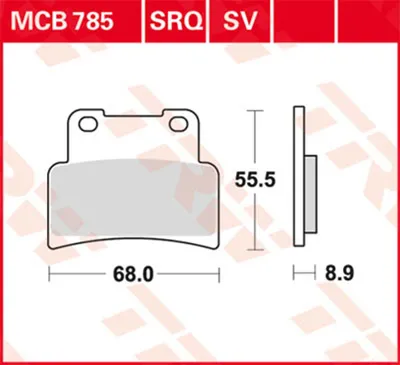 Produktbild von TRW Bremsbelagsatz MCB785 Shiver 900 KH YZF-R125 RE29