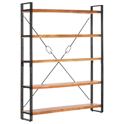 Immagine prodotto di The Living Store Libreria 5 vani 140x30x180 cm in legno massiccio di acacia