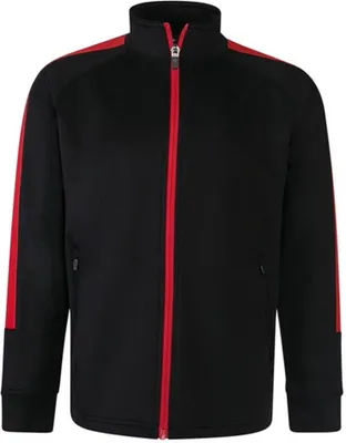 Produktbild von Finden & Hales - Trainingsjacke für Kinder RW7832 (104) (Schwarz/Rot)