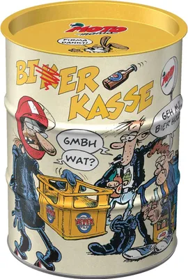 Metall-Sparbüchse Retro Ölfass 600 ml Ø 9,3x11,7 cm