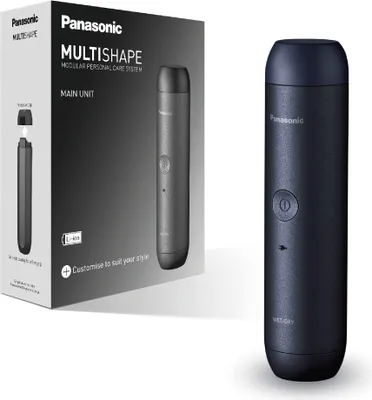 Produktbild von Panasonic MULTISHAPE modulares Körperpflege-System ER-CBL1, Hauptgerät für Bart-/Körper-/Haar- und Nasen-/Ohren-/Augenbrauentrimmer, 3-Klingen-Rasierer, Zahnbürste mit wiederaufladbarem Li-Ionen-Akku NS