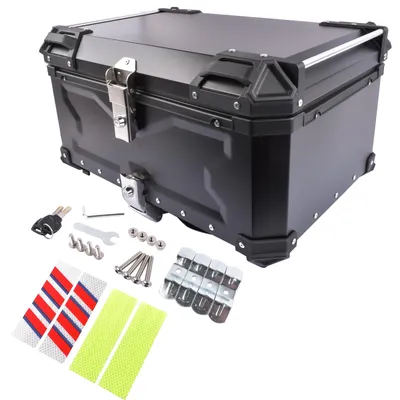 Imagen del producto de Maleta superior para motocicleta, 65 litros, impermeable con cerradura de seguridad