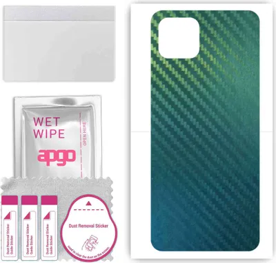 Produktbild von apgo Rückseite Schutzfolie, Skin, kompatibel mit Oppo A92s, Hinten Displayschutzfolie aus Vinylfolie, kratzfest, einfache Montage - Kohlenstoff-Chamäleon CAKA1