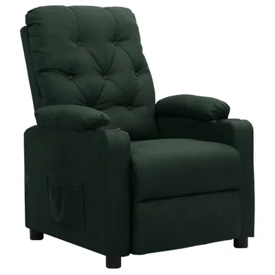 Image de Fauteuil inclinable Vert foncé Tissu