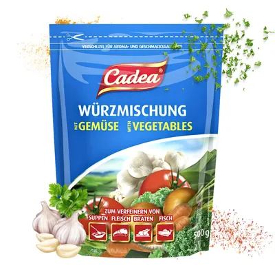 Produktbild von CADEA Würzmischung mit Gemüse 500g Universal Gewürz für Suppen, Fleisch, Soßen