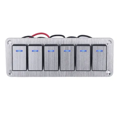 Obrázek produktu pro Rocker Switch Panel, Rocker Switch Panel 6 Gang, Vodotěsný Rocker Switch Panel, Blue LED Switch Panel, Switch Panel, Náhradní díly pro automobilový průmysl