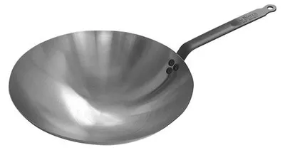 Zdjęcie produktu dla de Buyer 5114.35, Okrągły, Wok/Patelnia do mieszania, Stal nierdzewna, Stal nierdzewna, Stal, Stal
