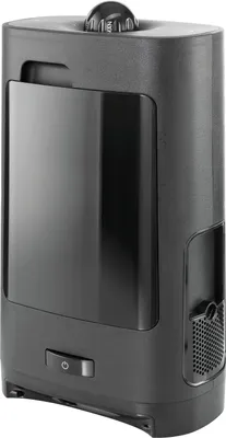 A black hair vacuum cleaner is shown from a three-quarter angle against a white background.