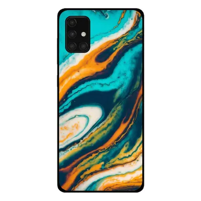 Image de Smartphonica Coque pour Samsung Galaxy A71 4G aspect marbré - coque arrière marbrée - Vert