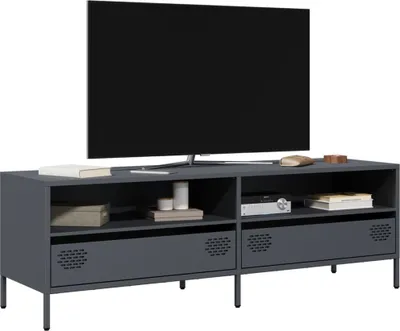 Obrázok produktu pre Maison Exclusive - TV skrinka antracitová 135x39x43,5 cm Studená valcovaná oceľ