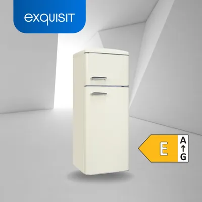 Produktbild von Exquisit Retrokühlschrank RKGC270-45-H-160E magnolienweiss | Standgerät | 206 l Volumen | magnolienweiß