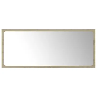 Image de Miroir de salle de bain vidaXL en chêne Sonoma, 90 x 1,5 x 37 cm, aggloméré