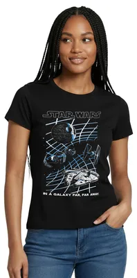 Produktbild von Star Wars In A Galaxy Far, Far Away Frauen T-Shirt, L, Schwarz