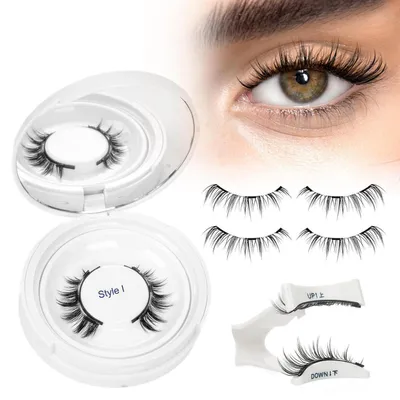 Obrázok produktu pre Magnetické riasy s aplikátorom, prírodný vzhľad, opakovane použiteľné, bez lepidla