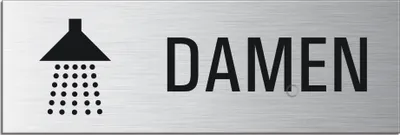Produktbild von Schild - Dusche Damen  | Türschild 240 x 80 mm Aluminium selbstklebend