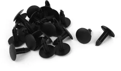Produktbild von 24 Stuecke Kunststoff Nieten Halteclips 4 mm x 5 mm x 15 mm fuer Auto Stossstangen Kotfluegel schwarz