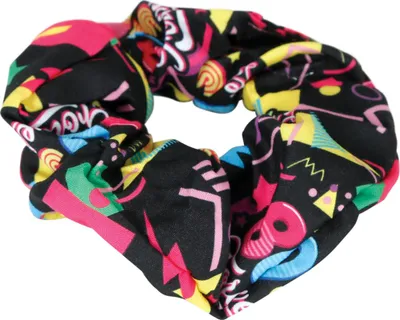 Produktbild von Disco Haaraccessoire Retro 80s Karneval Haarband Party Vintage Stil Scrunchie