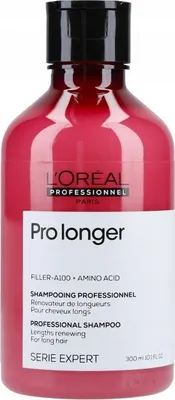 Produktbild von L’Oréal Paris PRO LONGER, Professionell, Shampoo, Alle Haare, 300 ml, Glanz, Verstärkung, Flasche