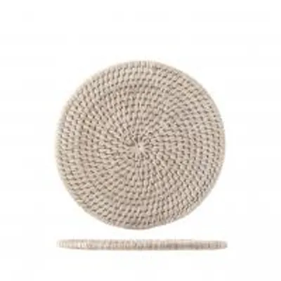 Immagine prodotto di H&H Sottopentola Tondo Rattan Bianco Cm 18