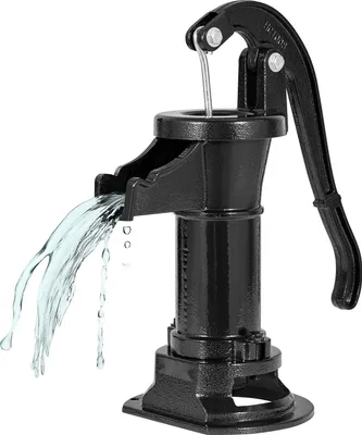 Produktbild von Schwengelpumpe Antik Nostalgie - Brunnenpumpe Handpumpe - Aus Gusseisen - Förderhöhe 7,6 m - NPT-Anschluss 3,2 cm - Für Garten, Teich, Hof - Schwarz
