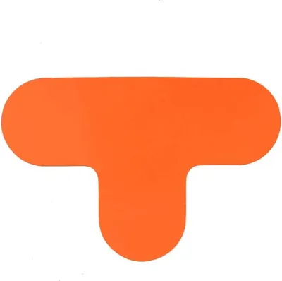 Produktbild von T - Stück - Anti - Rutsch Orange 29 x 19 cm Anti - Rutsch - Bodenaufkleber - Orange - Anti - Rutsch - Polyvinyl chloride (PVC) - 0,78 mm - Innenbereich - DME930