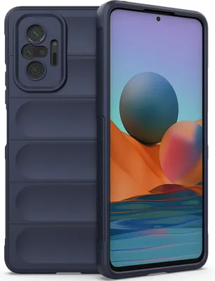 Produktbild von Redmi Note 10 Pro Hülle, Weich TPU Silikon Stossfest Anti-rutsch Schutzhülle für Xiaomi Redmi Note 10 Pro/10 Pro Max Dunkelblau