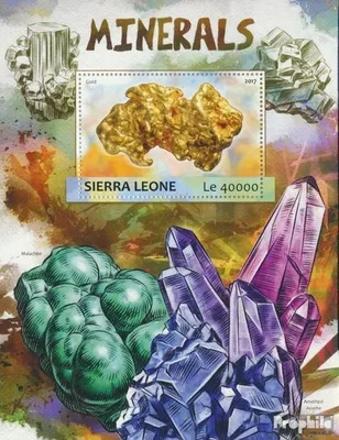 Produktbild von Briefmarken Sierra Leone 2017 Mi Block 1175 (kompl. Ausg.) postfrisch Mineralien
