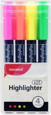 Produktbild von Monami feiner Textmarker 4 Stück fluo n601
