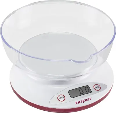 Produktbild von Beper . Elektronische KÃ1/4chenwaage mit LCD-Infodisplay, Messbereich bis 5 kg, Zuwiegefunktion, Automatische Abschaltung