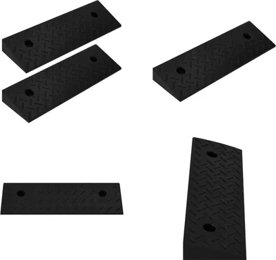 Produktbild von vidaXL Bordsteinrampen 2 Stk. 50x17,5x5 cm Gummi - Bordsteinrampe - Bordsteinrampen - Straßenrampe - Straßenrampen
