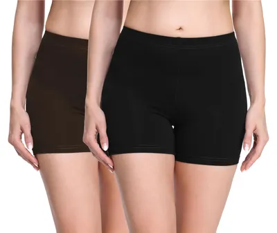 Produktbild von Merry Style Damen Shorts Radlerhose Boxershorts aus Viskose 2Pack MS10-283(Schwarz/Braun (2Pack), XL)