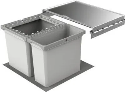 Image de Naber Cox® Box 2T 600-2. Collecteur de déchets, gris clair.  - Poubelle