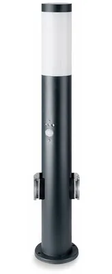Produktbild von V-TAC Pollerleuchte Außen IP44 Schwarz E27 mit Bewegungsmelder Garten Wegeleuchte VT-838