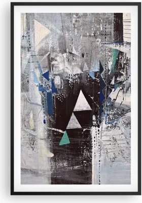 Produktbild von Gerahmtes Poster - Schwarzer Rahmen - Abstraktion modern - 61x91,5 cm - Wand Bild - Wanddeko - Wandbilder - Kunstposter - Wandposter - Bilderrahmen - Bilder - Kunstdruck - Wandbild - P2BPA61x91-4006