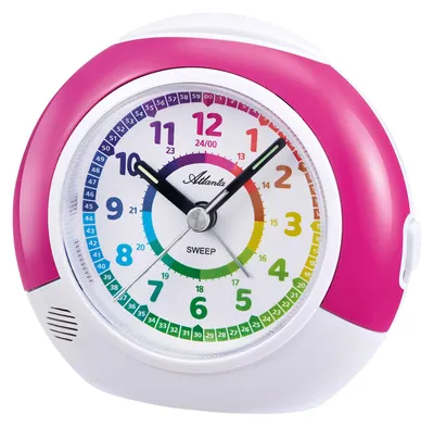 Produktbild von Atlanta 2147/17 Kinderwecker mit Leisegang Pink