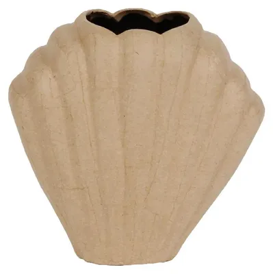 Produktbild von Décopatch Braunes Pappmaché, Muschelvase, wasserdicht - Kartonbraun HD072C