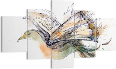Produktbild von Bild auf Leinwand - Leinwandbild - Vogel Fantasie Konzept - 125x70cm - Wand Bild - Wanddeko - Leinwanddruck - Bilder - Kunstdruck - Wanddekoration - Leinwand bilder - Wandkunst - EA125x70-3031