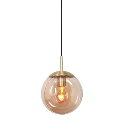 Image de Steinhauer - suspension - Bollique LED - ambre - verre métal - Ø 20cm - E27 - 3496ME