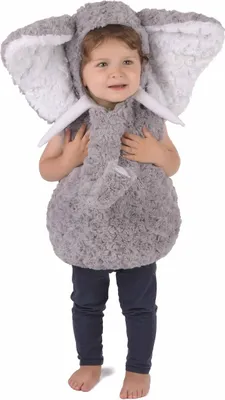 Produktbild von Weiches Elefanten-Kostüm für Kinder 18-24 Monate (86-92cm)