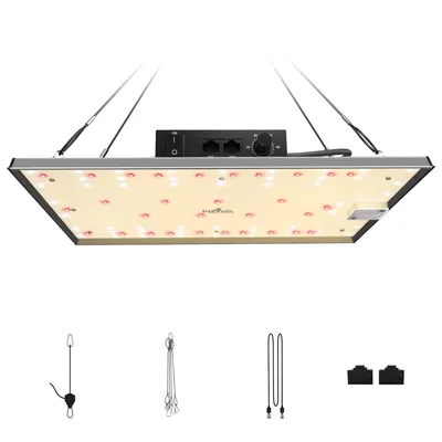 Produktbild von NovaGrove Pflanzenlampe LED Vollspektrum, 100W Grow Lampe für Growbox. Grow Light mit Dimmbar & Daisy Chain, EC10