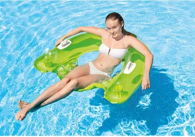 Produktbild von Intex 58859, Gemischte Farben, Schwimmender Lounge-Sessel, Einfarbig, Vinyl, Mann/Frau, 100 kg