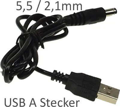 Produktbild von Anschlusskabel USB auf Hohlstecker, 1m