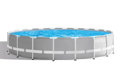 Produktbild von Intex 26756NP, 32695 l, Gerahmter Pool, Erwachsener & Kind, Leiter, Blau, Grau, 117,8 kg