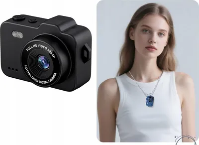 Zdjęcie produktu dla Mini Aparat Cyfrowy XREC X8 12MP Video 1080P LCD 0,96" Wisiorek Breloczek / X8 Czarny